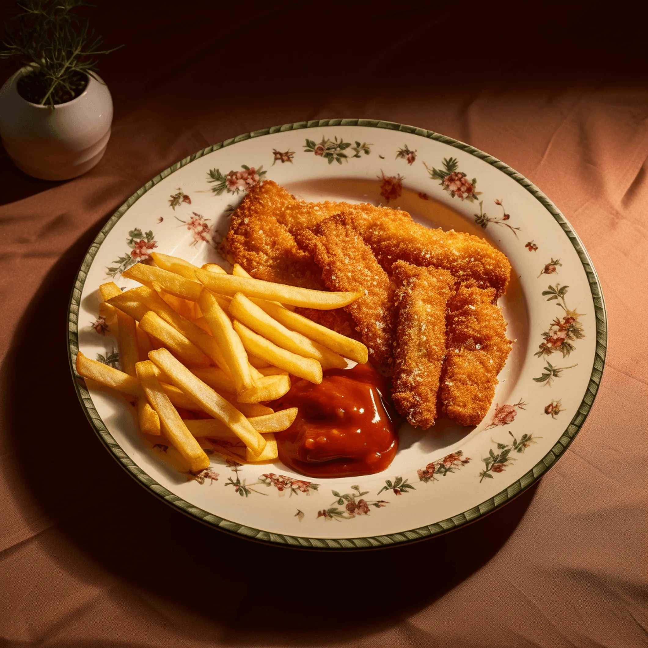 Milanesa con papas fritas